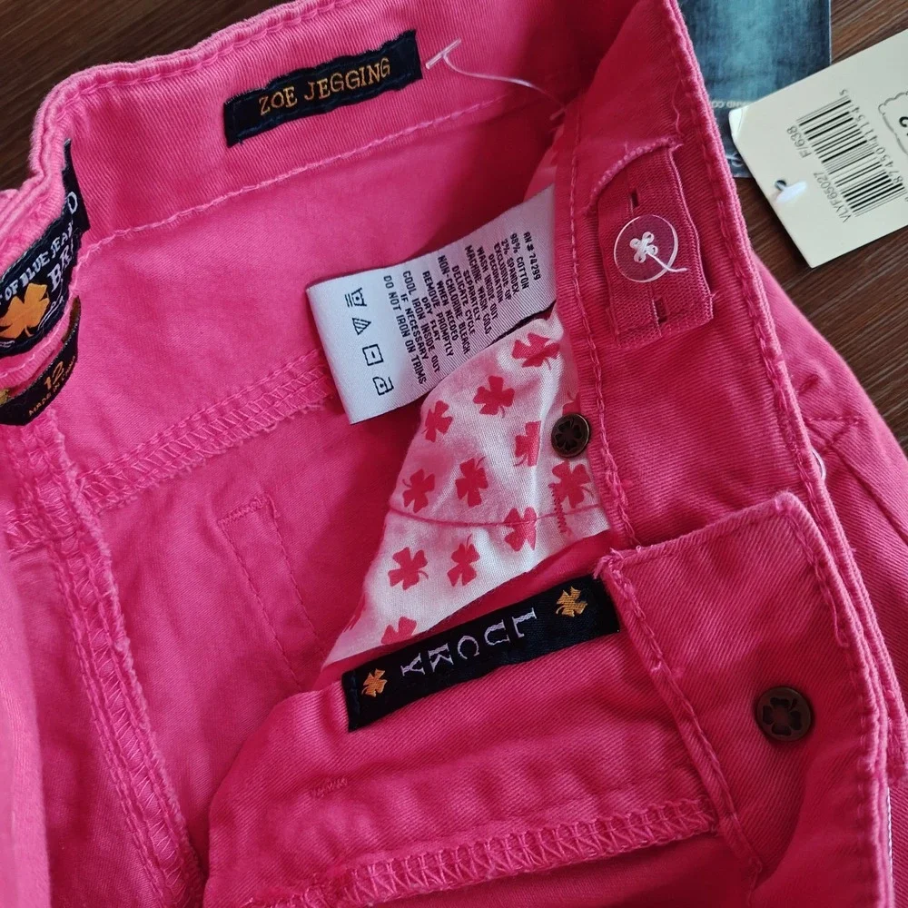Lot 2 NWT Lucky Brand Zoe Jegging Pink Skinny Jeans (12) White Riley Shorts (14)